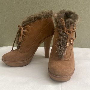 Michael Kors suede heel boots